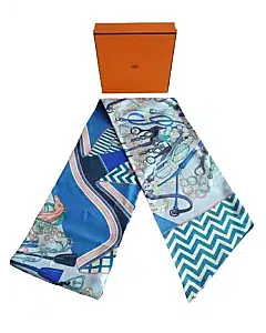 Hermes Bouquets Sellier Twilly Scarf