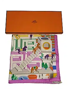 Hermes Horse Club Detail scarf 45