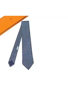 Hermes Patterned Silk Tie