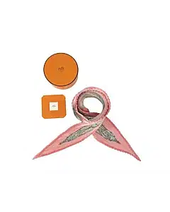Hermes Pink Plisse Scarf