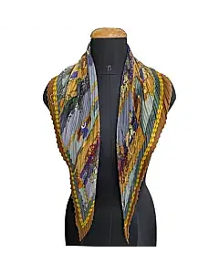 Hermes Silk Plisse Scarf
