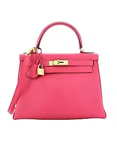 Hermes Kelly 28 Candy Pink GHW Epsom Leather