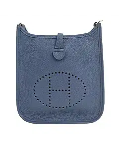 Hermes Evelyne TPM Mini 16 Amazone In Royal Blue Taurillon Clemence With Strap