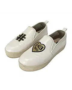Juicy Couture White Slip On Loafers