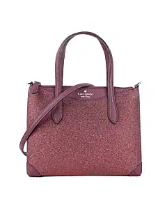 Kate Spade New York Glitter Leather-Trimmed Handle Bag