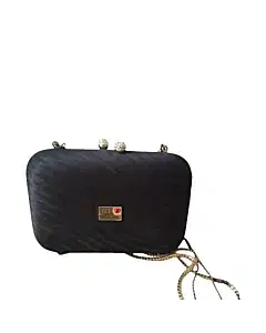 Moschino Black Clutch with Chain