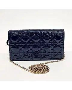 Dior Patent Cannage Chain Crossbody