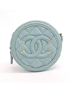 Chanel Caviar Round Mini Crossbody Bag