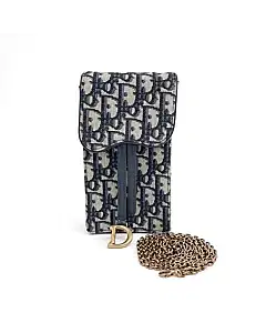 Dior Oblique Saddle Chain Crossbody Bag