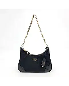 Prada Tessuto Chain Strap Hobo Bag