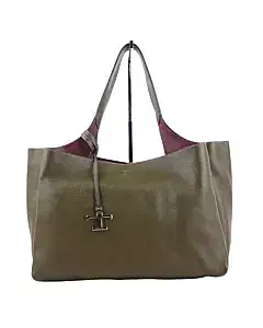 Tod's Logo-Charm Leather Tote Bag