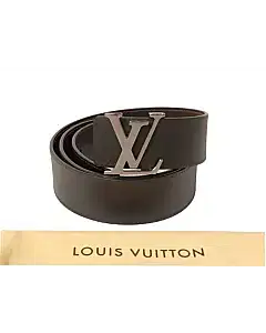 Louis Vuitton LV Initiales Reversible Black and Brown Leather Belt