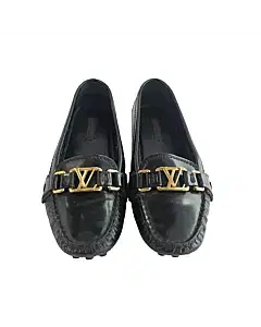 Louis Vuitton Black Patent Leather Oxford Loafer