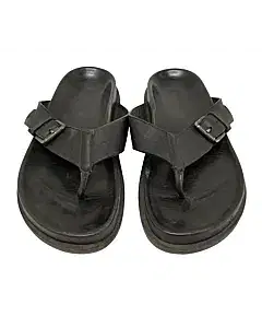 Louis Vuitton Black Leather Sandals