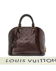 Louis Vuitton Amarante Vernis Monogram Alma PM Bag