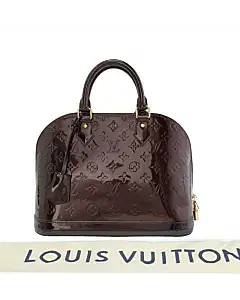 Louis Vuitton Amarante Vernis Monogram Alma PM Bag