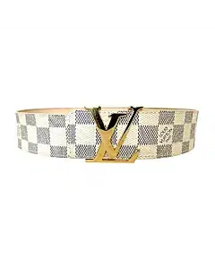 Louis Vuitton Damier Azur Canvas LV Initiales Belt