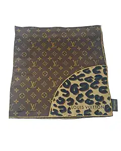 Louis Vuitton Monogram Leopard Silk Square Scarf