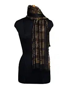Louis Vuitton Multicolor Striped Monogram Silk/Wool Shine Shawl Scarf