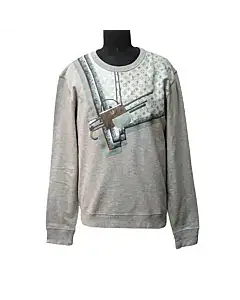 Louis Vuitton Men's Graphic Crewneck Cotton Blend Sweater