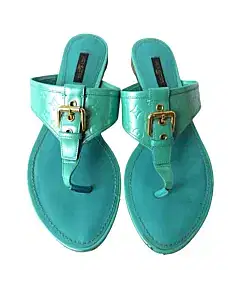 Louis Vuitton Amarante Patent Leather Monogram Sandals