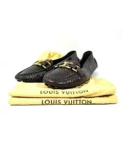Louis Vuitton Burgundy Patent Flats Loafers