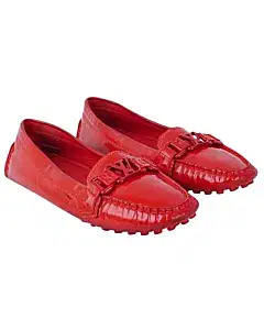Louis Vuitton Red Patent Leather Oxford Loafers