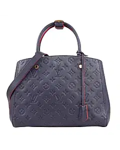 Louis Vuitton Blue Monogram Empreinte Leather Montaigne MM Bag
