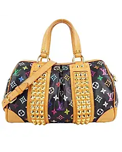 Louis Vuitton Black Multicolor Monogram Canvas Courtney MM Bag
