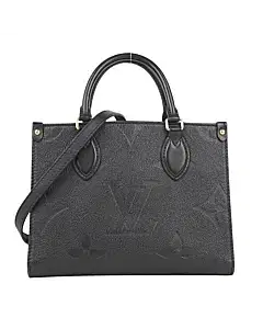 Louis Vuitton Black Monogram Giant Empreinte Leather On The Go PM Tote Bag