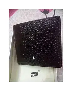Montblanc Brown Croc Leather Wallet