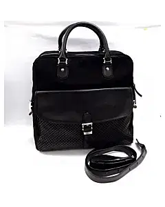 Mont Blanc Black Animal Fur Bag