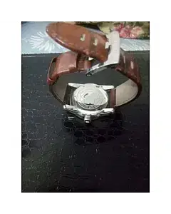 Montblanc Timewalker Automatic Silver Dial Brown Leather Mens Watch