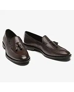 Massimo Dutti Tassel Plain Leather Loafers