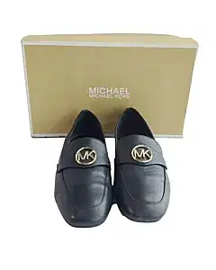 Michael Kors Heather Black Leather Loafers