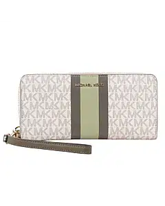 Michael Kors Logo Stripe Continental Wristlet