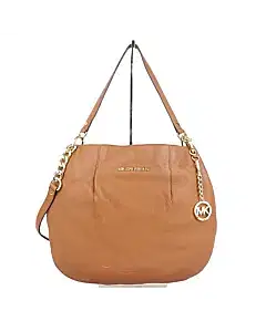 Michael Kors Bedford Luggage Brown Leather Chain Hobo Shoulder Bag