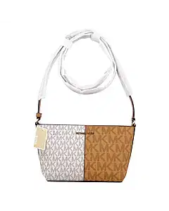 Michael Kors Jet Set Small Two-Tone Logo Crossbody Bag