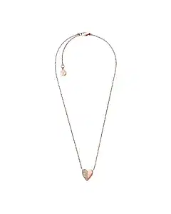 Michael Kors Golden Pave Heart Pendant Necklace