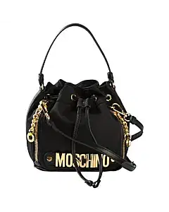 Moschino Black Logo Bucket Tote-small