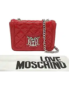Love Moschino Quilted Red Crossbody Bag