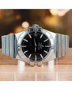 Omega Constellation Steel Black Dial Automatic Watch