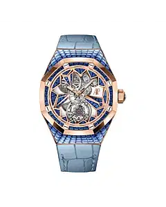 Audemars Piguet 26228OR.SS.D314CR.01 Royal Oak Concept Skeleton Dial Light Blue Alligator Strap