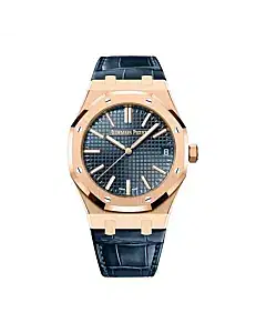 Audemars Piguet 15510OR.OO.D315CR.02 Royal Oak Blue Dial Blue Alligator Strap