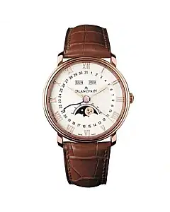 Blancpain 6654-3642-55b Villeret Moonphase Calendar 40mm Watch