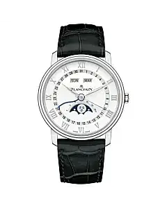 Blancpain 6654-1127-55b Villeret Moonphase Calendar 40mm Watch