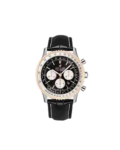 Breitling UB0127211B1P2 Navitimer B01 Chronograph 46 Stainless Steel and 18K Red Gold Black Dial 46mm