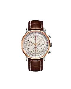 Breitling U13324211G1P2 Navitimer Chronograph Stainless Steel and 18K Red Gold Mercury 41mm Silver Dial