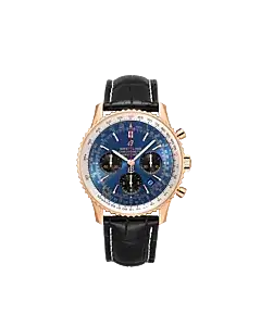 Breitling RB0121211C1P3 Navitimer B01 Chronograph 18K Rose Gold Blue Dial 43mm