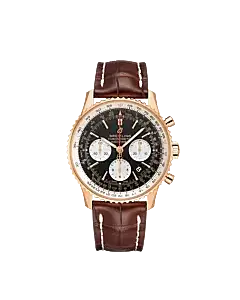 Breitling RB0121211B1P1 Navitimer B01 Chronograph 18K Rose Gold Black Dial 43mm